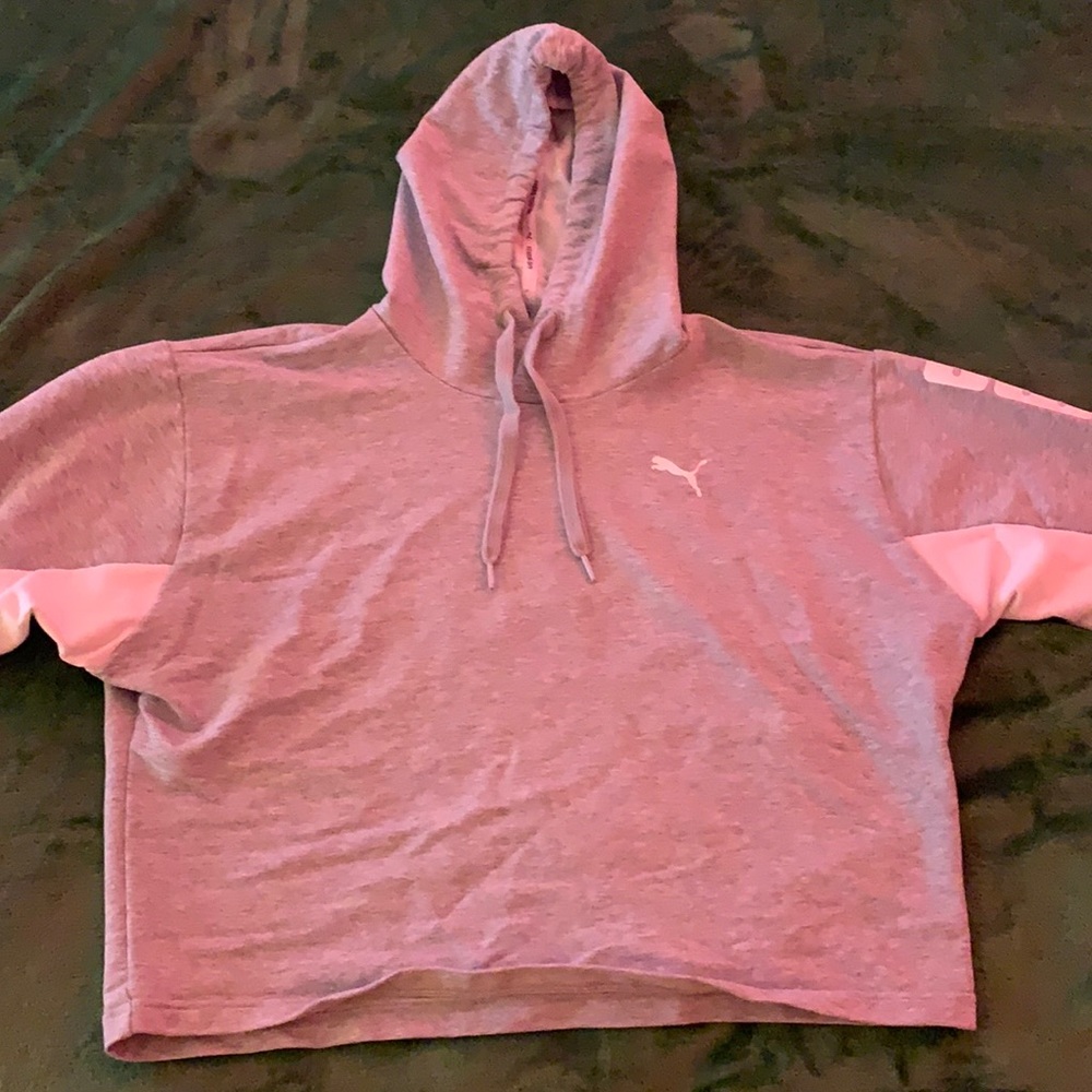 cropped puma hoodie